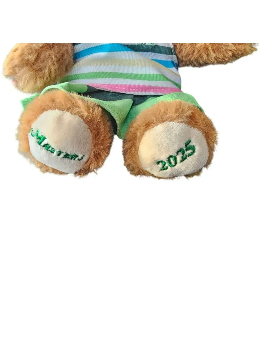 2025 Masters Golf Commemorative Bear With Pink Hat & Green Outfit - Plush 10
